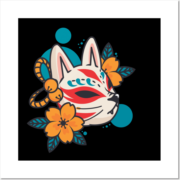 cute mask cat Wall Art by Cryptocactos 